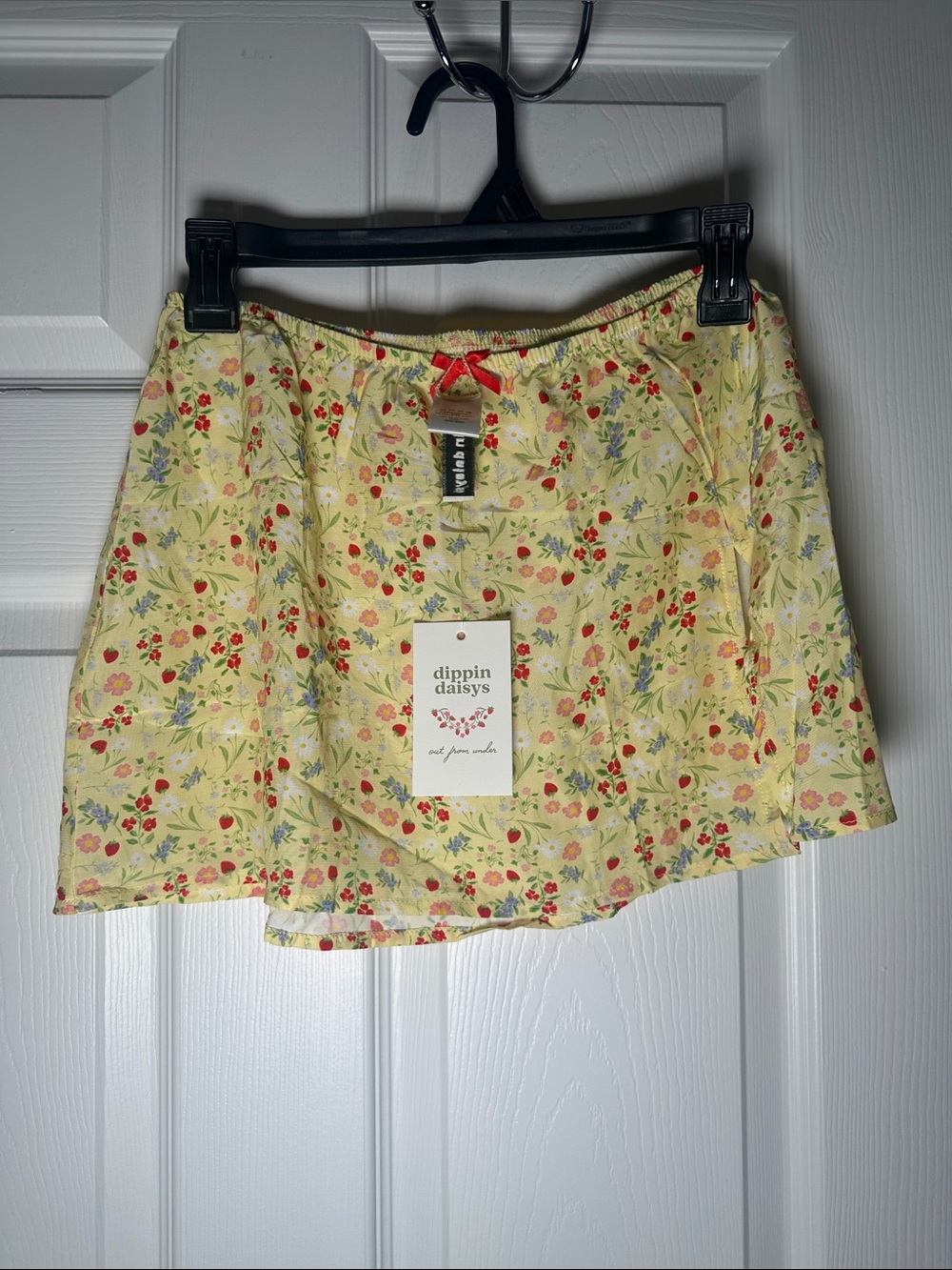 Dippin' Daisy's Yellow Floral Mini Skirt